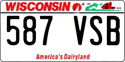 WI license plate 587VSB