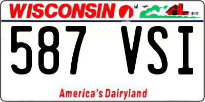 WI license plate 587VSI