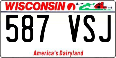 WI license plate 587VSJ