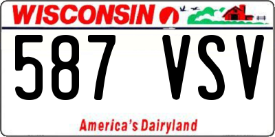 WI license plate 587VSV