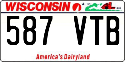 WI license plate 587VTB