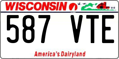 WI license plate 587VTE