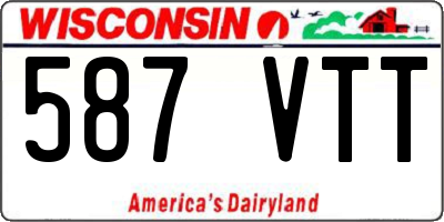WI license plate 587VTT