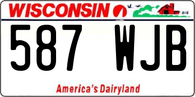 WI license plate 587WJB