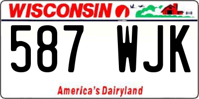 WI license plate 587WJK