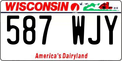 WI license plate 587WJY