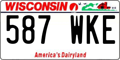 WI license plate 587WKE