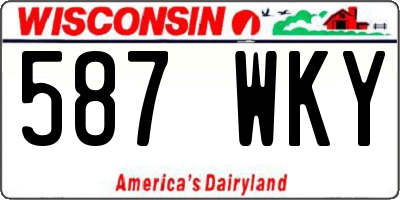 WI license plate 587WKY