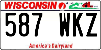 WI license plate 587WKZ
