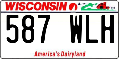 WI license plate 587WLH