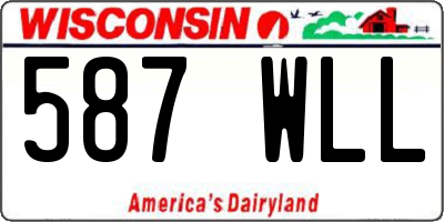WI license plate 587WLL