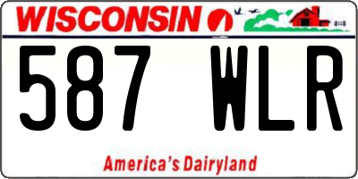 WI license plate 587WLR