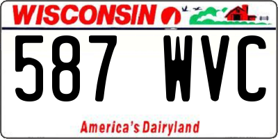 WI license plate 587WVC