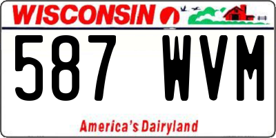 WI license plate 587WVM