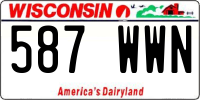 WI license plate 587WWN