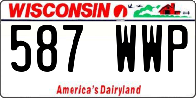WI license plate 587WWP