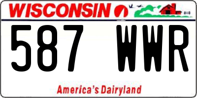 WI license plate 587WWR