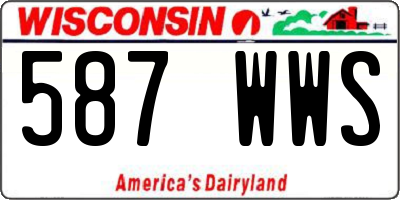 WI license plate 587WWS