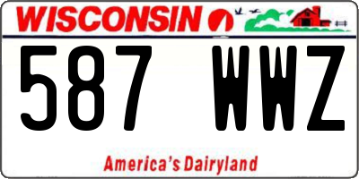WI license plate 587WWZ