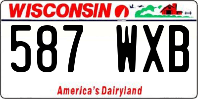 WI license plate 587WXB