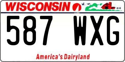WI license plate 587WXG
