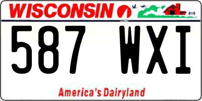 WI license plate 587WXI