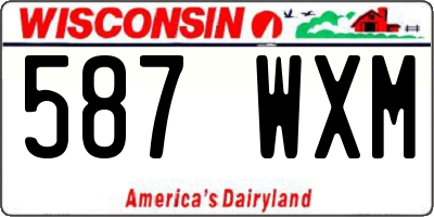 WI license plate 587WXM