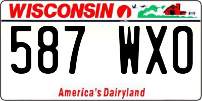 WI license plate 587WXO
