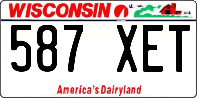 WI license plate 587XET