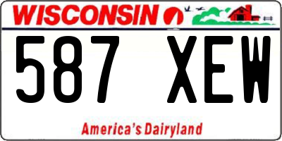 WI license plate 587XEW