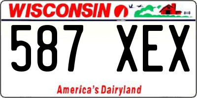 WI license plate 587XEX