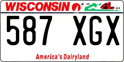 WI license plate 587XGX