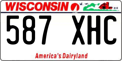 WI license plate 587XHC