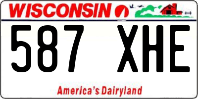 WI license plate 587XHE