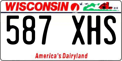 WI license plate 587XHS