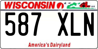 WI license plate 587XLN