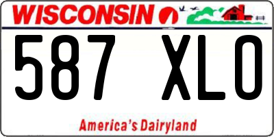 WI license plate 587XLO