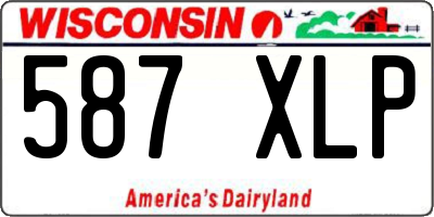 WI license plate 587XLP
