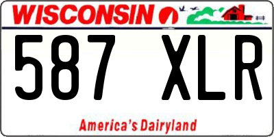 WI license plate 587XLR
