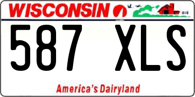 WI license plate 587XLS