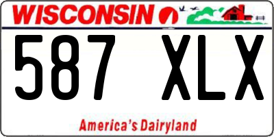 WI license plate 587XLX