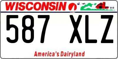 WI license plate 587XLZ