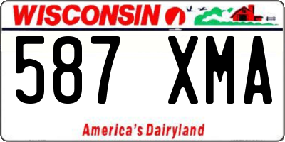 WI license plate 587XMA