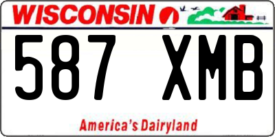 WI license plate 587XMB