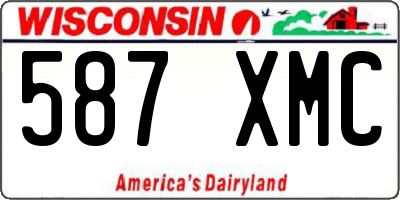 WI license plate 587XMC