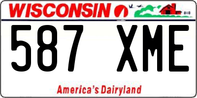 WI license plate 587XME