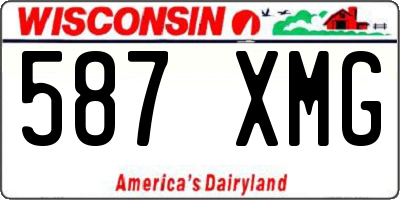 WI license plate 587XMG