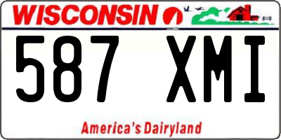 WI license plate 587XMI