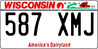 WI license plate 587XMJ