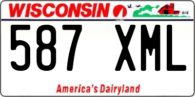 WI license plate 587XML